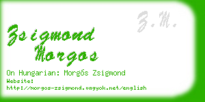 zsigmond morgos business card